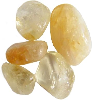 CircuitOffice 5 Piece Grade A Citrine Tumbled Stones 0.5-1.25" - Healing Stones, Metaphysical Healing, Chakra Stones for Wicca, Reiki, Healing, Metaphysical, Chakra, Positive Energy or Gift