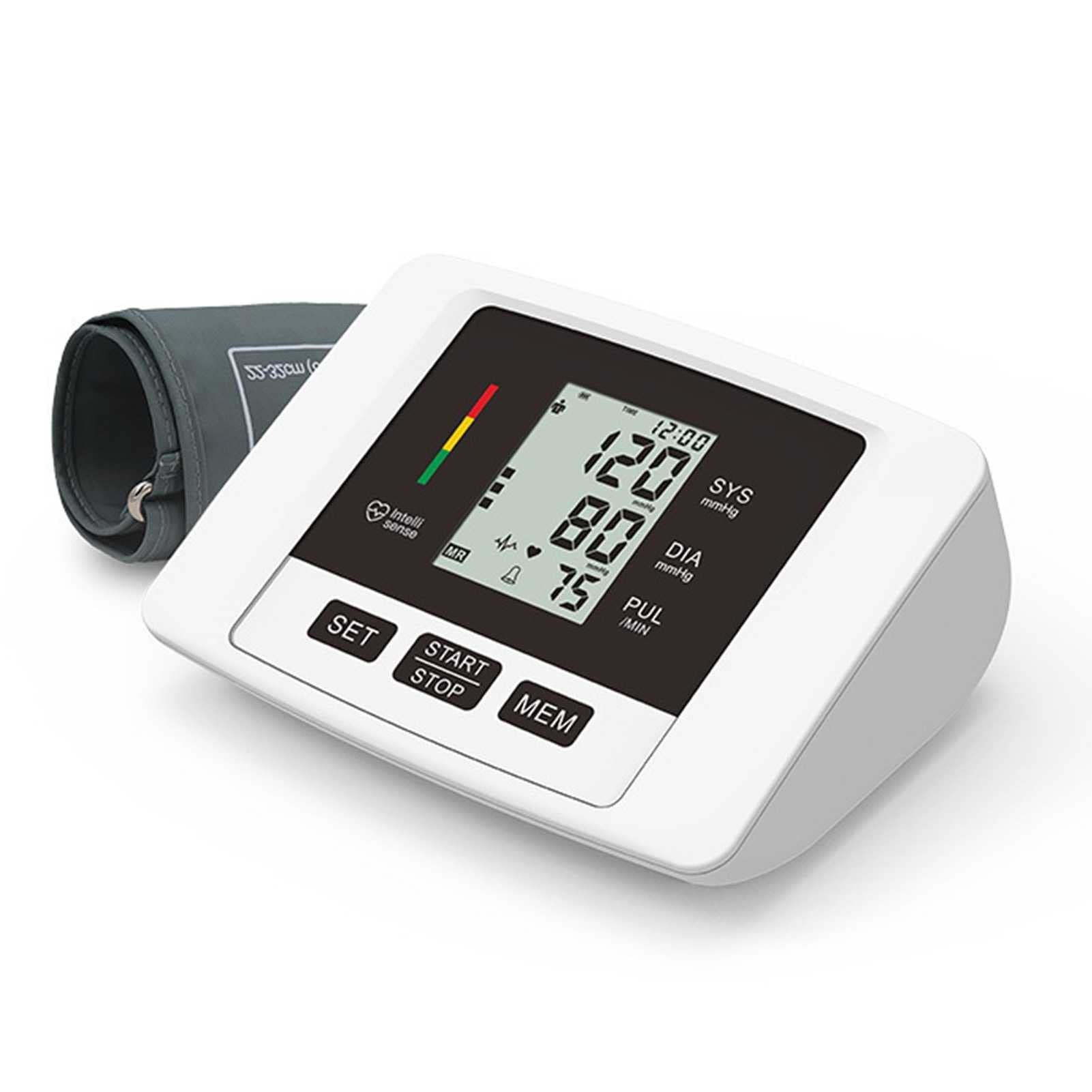 Elektroniczny ciśnieniomierz typu Abs Arm, w pełni automatyczny ciśnieniomierz, monitorowanie tętna, dane pomiarowe 2 * 99, do monitorowania nadciśnienia (czarny)