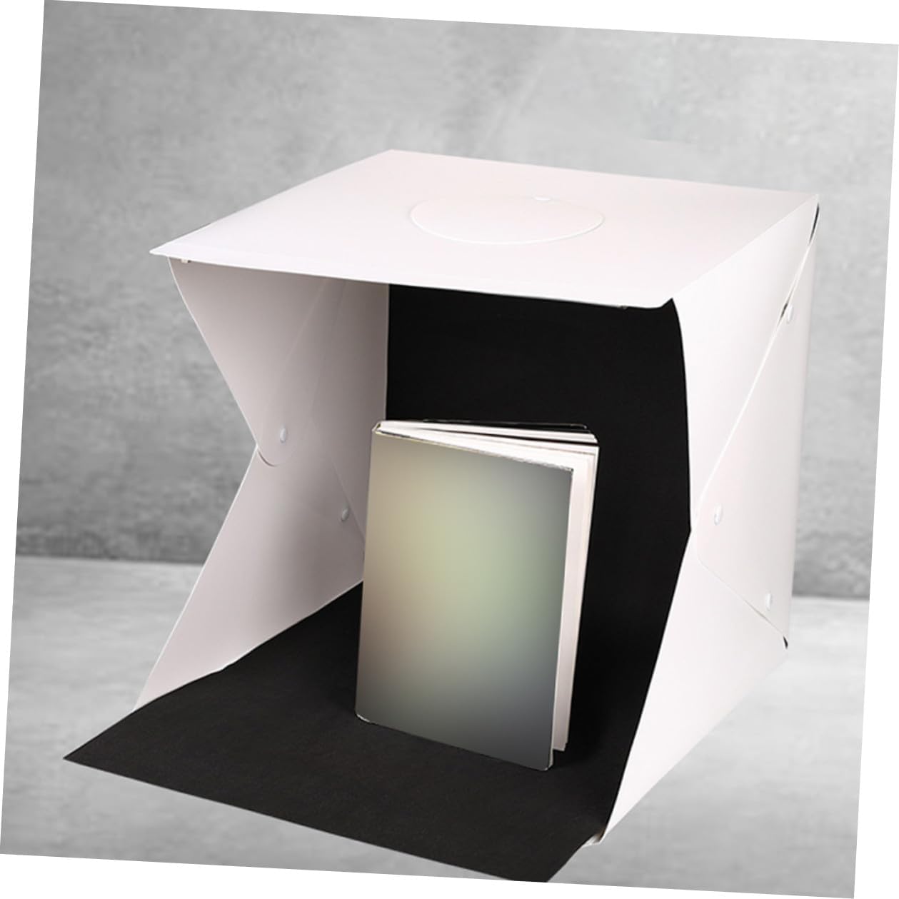POPETPOP Portable Folding Photo Light Box 30Cm Photography Light Tent with LED Strip, Black and White Backdrops for Product Photography and Studio Shooting
