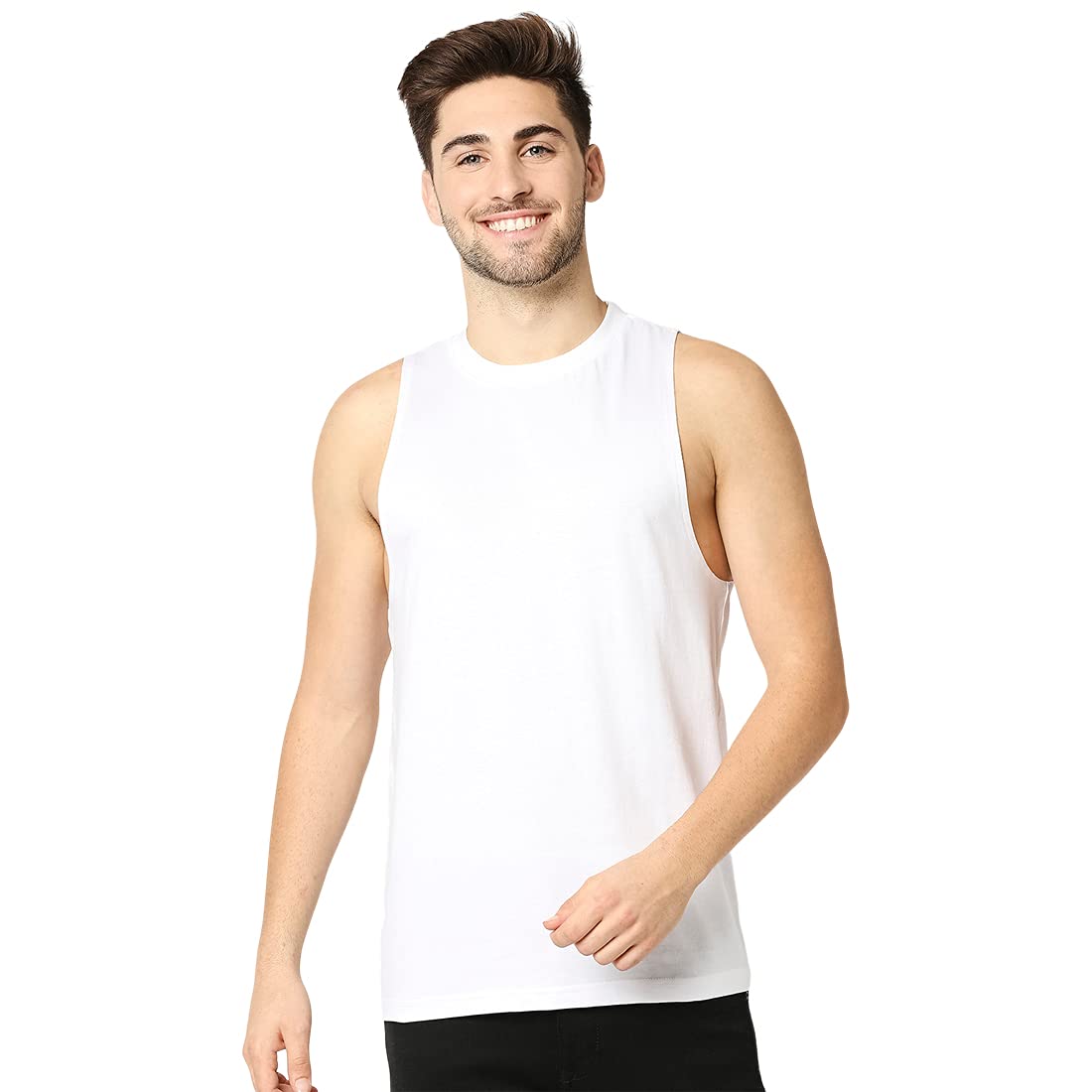 bewakoof Men Alpha Class Printed Sleeveless Round Neck Vest-picture-55