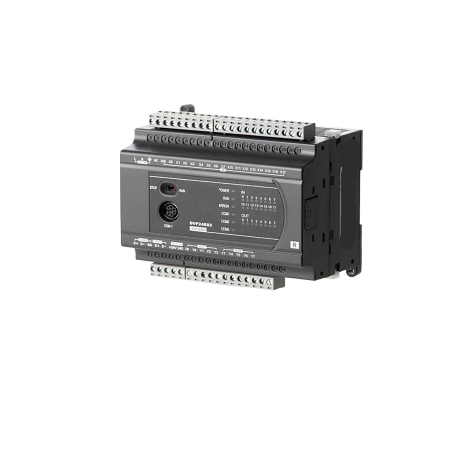 BRODEFUP Relay DVP24ES200R 24 point host, 16DI/8DO (/250Vac/24Vdc/2A.0.5A), 2-channel 100K input, 2-channel 20K input,(DVP24ES200R 0.5A)