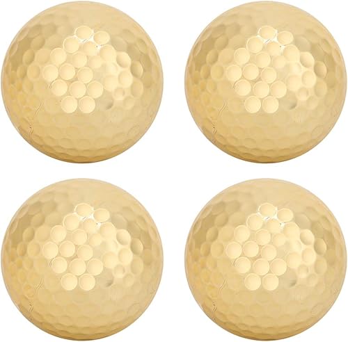 Miniatura 8 de Pelotas de golf a granel, portátil, doble capa, chapado en oro, para mujeres y hombres, ligera, alta visibilidad, autocorrección, reducción de giro