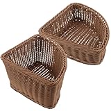 Un design harmonieux : l'élégant panier d'angle tressé de 25 cm, avec son motif tissé, s'intègre parfaitement à les espaces, offrant à la fois une touche esthétique et un rangement pratique. panier d'angle de comptoir en rotin tressé, plateau d'angle tressé imitation rotin