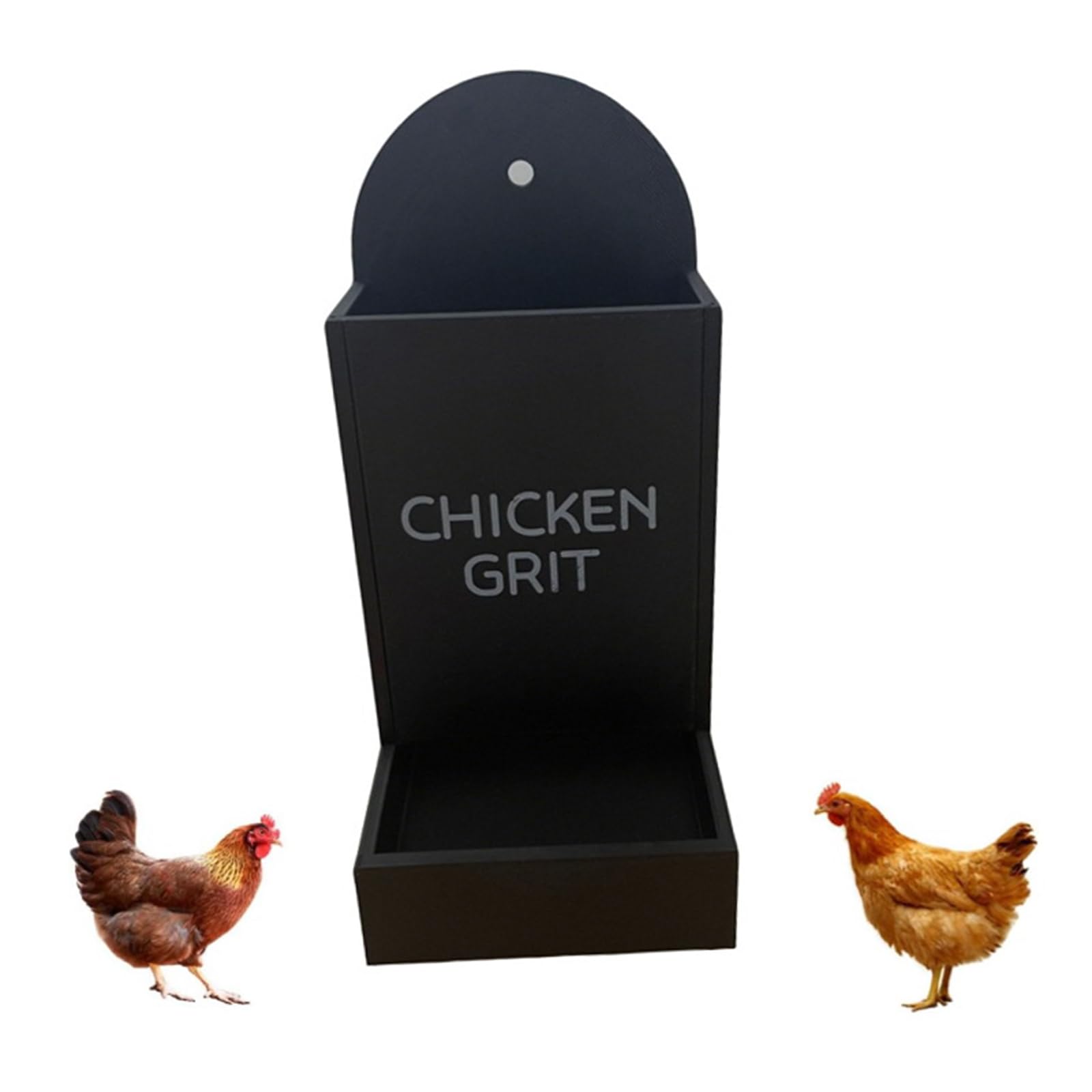 Qxiao Black Chicken Oyster Shell And Grit Feeder Grit Oyster Shell For Chickens Feeder Hanging Chicken Feeders Trough Dispenser Water Dispense Chickens Coop Accessories Gravity Poultry Feeders