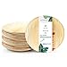 Wiseware Lot de 25 assiettes jetables rondes en feuille de palmier biodégradables Ø 23 cm