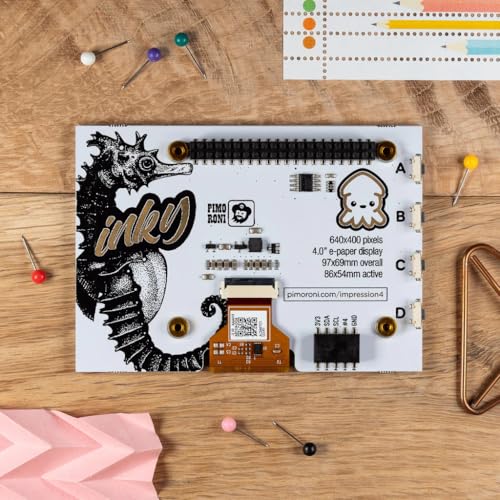 Image of Pimoroni Inky Impression 4 inch (7 colour ePaper /eInk HAT)