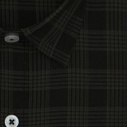 Image of GHPC 100% Cotton Checkered Half Sleeves Regular Fit Formal Shirt for Men