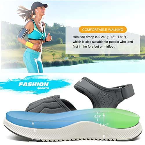 Image of ONCAI Walking Sandals Women,Arch Support Hiking Sandals with Orthotic Outdoor Footbed for Plantar Fasciitis,Water Athletic Platform Sandalias Mujer with 3 Adjustable Strap (US Size 6-12)
