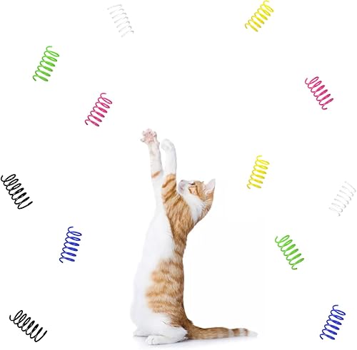 Andiker Muelles para gatos de interior, juguete creativo para gatos de interior, 12 piezas para matar el tiempo y mantenerse en forma, juguete