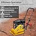 7HP Plate Compactor, Soil Compactor Machine Concrete Tools, 212CC Gas Engine& a Compaction Force of 4200 Lbs, Plate Jumping Jack Tamper, Operates At 5600 VPM, for Asphalt and Paver Landscaping Tasks