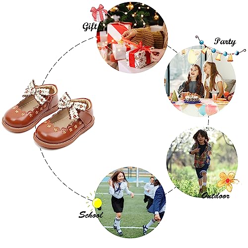 Image of Felix & Flora Toddler Little Girl Mary Jane Dress Shoes - Ballet Flats for Girl Party School Shoes