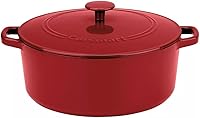 Vista 7 de Cuisinart Chef's Classic - Olla de hierro fundido esmaltado, tapa redonda (Rojo cardenal, 7 cuartos de galón)