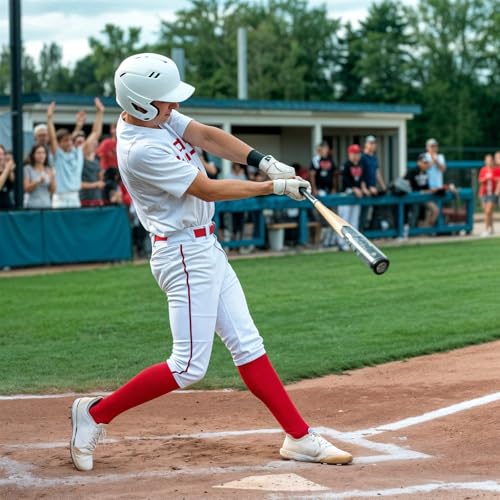 Red/Black/Navy Blue Baseball Socks and Belt Combo, Softball Sock and Adjustable Belt for Youth Girls Men Adult4