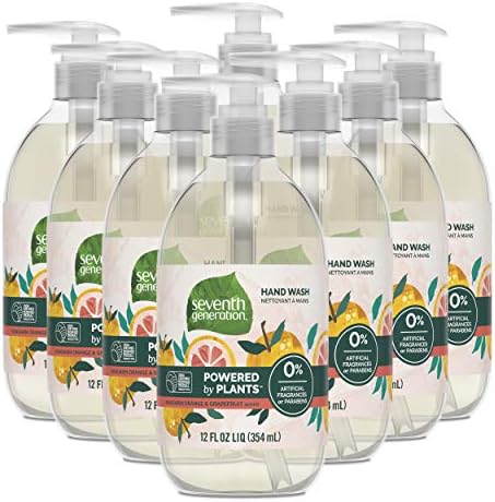 Seventh Generation Hand Soap, Mandarin Orange & Grapefruit, 12 oz, 8 Pack