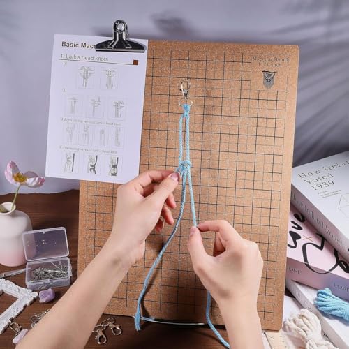Planche à macramé 12x16" avec support réglable et 100 épingles