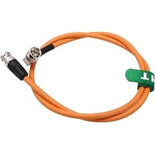 HangTon 12G 6G SDI Video Cable 4K 60P 3840 4096 x2160p for Komodo Sony FX9 FX6 C500 Mark II Atomos Ninja V Camera Monitor, BNC to Right Angle BNC 75 ohm Coaxial Canare 1M