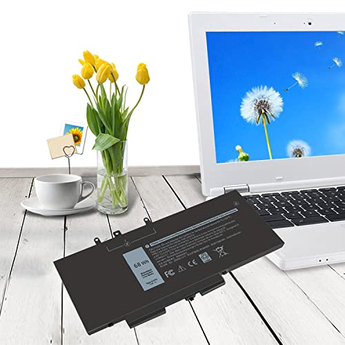 Gjknx 68Wh Laptop Battery For Dell Latitude 5480 5580 5280 5288 5488 5580 5590 5591 5490 5491 5495 E5480 E5580 E5490 E5590 Precision 15 3520 3530 Series Gd1Jp Dy9Nt 5Yhr4 451-Bbzg 7.6V 4-Cell #TOP6