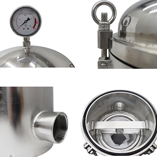 Hqhaotwu DX025271 1# Bag Water Filter With Bag Filter Housing Flat Base 304 Stainless Steel Strainer Industrial Process Filter thumb #4