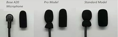 Miniatura 2 de Parabrisas de repuesto para micrófono de aviación Bose, Lightspeed, David Clark, Crystal Mic (paquete de tres (3) modelos estándar)