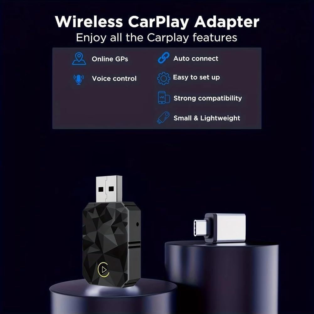 Adaptadores Inalámbrico Android Auto para Toyota RAV4 2016-2025, Convierte Conexión por Cable A Inalámbrica Coches, Plug Play, Conexión rápida,Silver