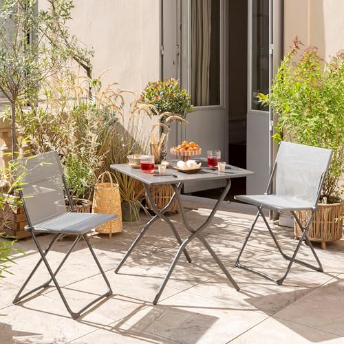 Table pliante Lafuma pour petit balcon gain de place en acier durable - 8