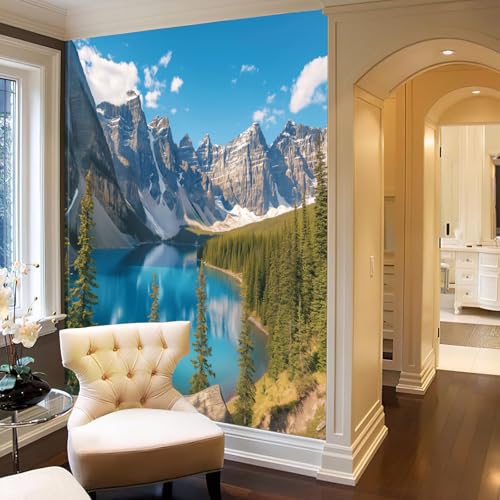 Murales de pared 150x105cm para cubrir imperfecciones con diseño de bosque 3D 7