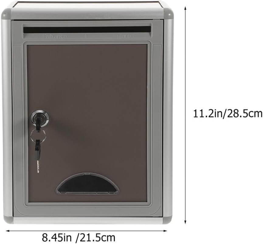 Metal Wall Mount Mailbox with Key Lock Secure Wall Mail Box for Home and Office 2pcs for Outdoor Use