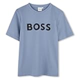 Boy's Short Sleeve T Shirt with Big Contrasted Logo Shirt