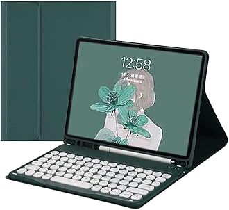Keyboard Case for Galaxy Tab S8 & Tab S7 11 inch (SM-X700/X706/T870/T875/T878) - Slim Leather Folio Cover with S Pen Holder - Magnetically Wireless Detachable Keyboard - Round Keys (Teal)