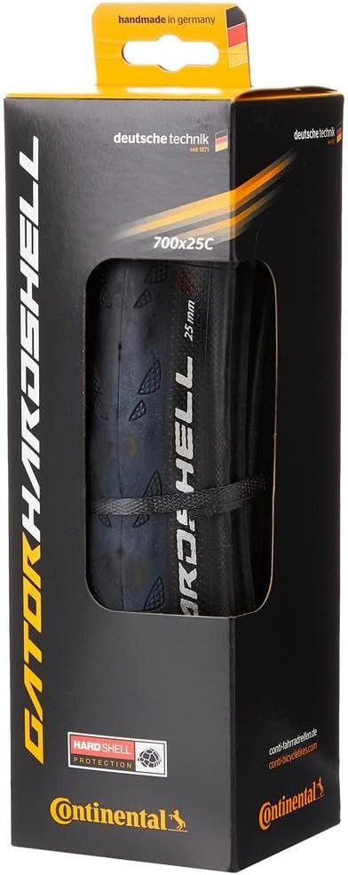 Continental Gator Hardshell Folding Bike Tire - Puncture Protection Replacement Road/Commuter Tire (23c, 25c, 28c, 32c)