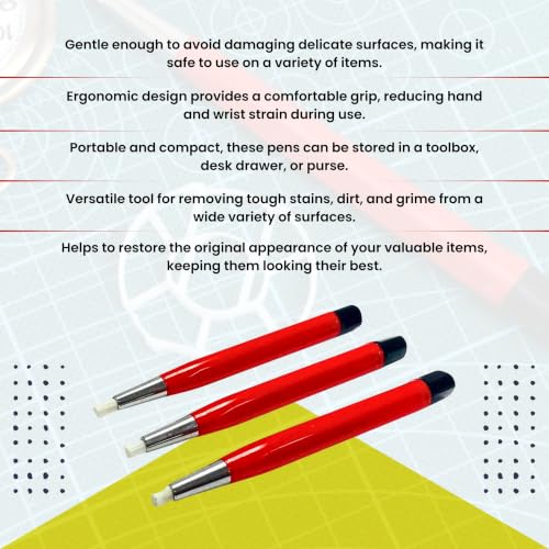 Image of Fiberglass Scratch Brush Pens 6 Pack for Jewelry, Watch & Coin Cleaning | 6 Pack, Jewelry Cleaning, Watch Cleaning, Coin Cleaning, Fiberglass Bristles