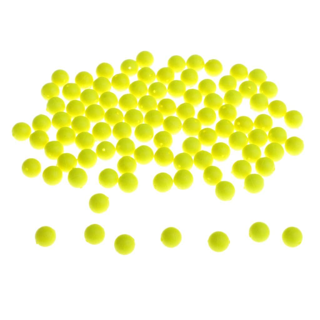 ?????? 100Pcs Fish Strike Indicator Fluorescent Fishing Floating Floats Bobbers, Yellow, C