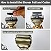 Shaver Replacement Foil and Cutter，Compatible with BaBylissPRO FXONE Double Foil Stick Shaver,Gold