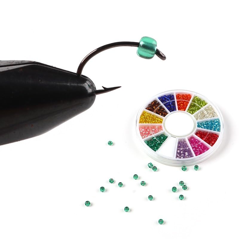 300 piezas cuentas para atar moscas 3mm 12 colores miniatura 2