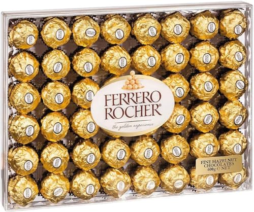 Harrissen Select Chocolate Gift Box T48 600g Hazelnut Milk Chocolate Pralines in Gold Foil Premium Sharing & Gifting Selection
