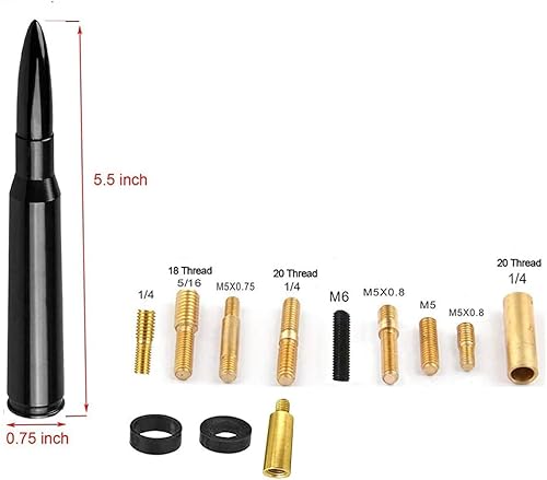 Miniatura 4 de Antena universal de repuesto para vehículo de automóvil compatible con Ford F150 F250 F350 Super Duty Raptor Dodge RAM 1500 2500 3500 (negro)