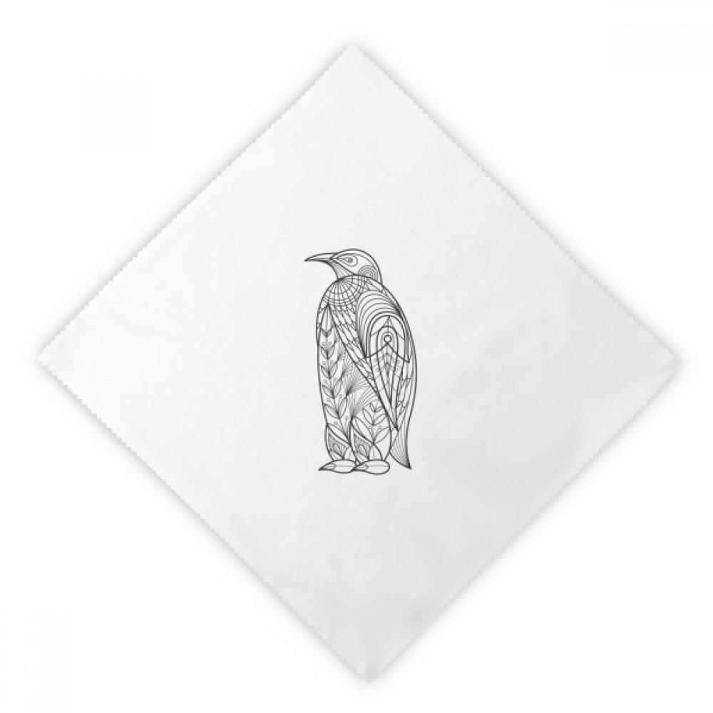 Servilletas de almuerzo lavables de tela blanca con pintura artística de ave, pack de 2 unidades