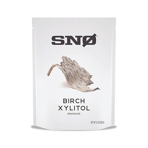 SNO - Edulcorante puro de xilitol de abedul Bolsa resellable de 5 libras Bajo en calorías, sin OMG, sin gluten, vegano, kosher Paleo, diabético y