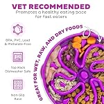 Outward Hound Fun Feeder Slo Bowl – Large 4‑Cup Capacity, Slow Feeding, Medium to Large Dogs, Non‑Slip, Purple, Flower Pattern - Image 3