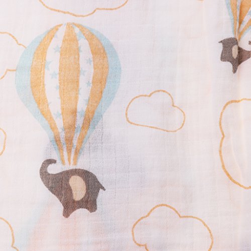 Couverture bébé mousseline éléphant ballon, le premier cocon de douceur - 8