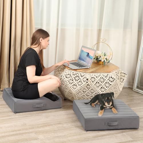 LOVMOC 22 inches Floor Cushions 2 Pack