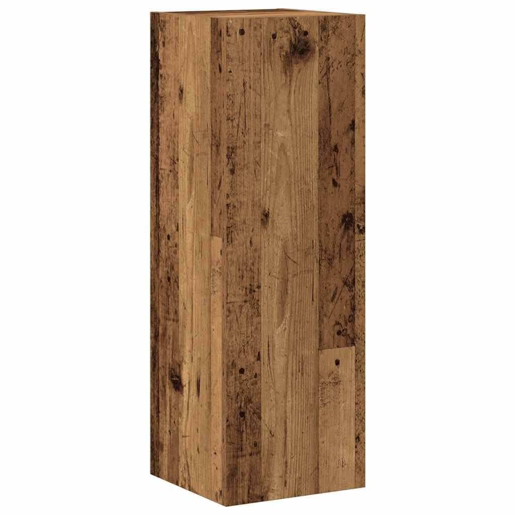 5-częściowy zestaw do montażu na ścianie, imitacja starego drewna, 80 x 30 x 30 cm, nowoczesny regał na media do salonu, sypialni, oszczędność miejsca