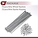 VekAuto 72 Set 14G Bicycle Spokes 183mm Bike Wheel Spokes Carbon Steel Galvanized Silver Tone