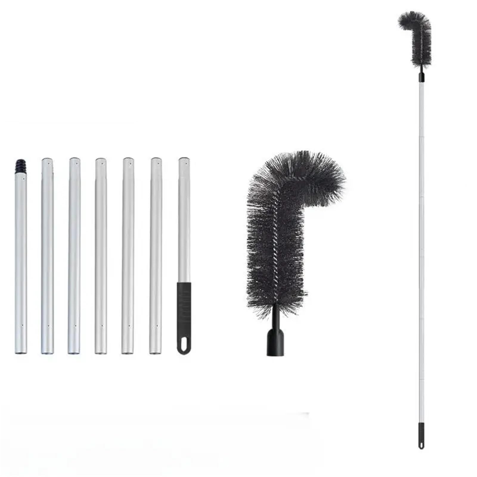 Cepillo telescópico for Quitar escombros, Hojas, Ramas y techos. para Telarañas(8 Pole)