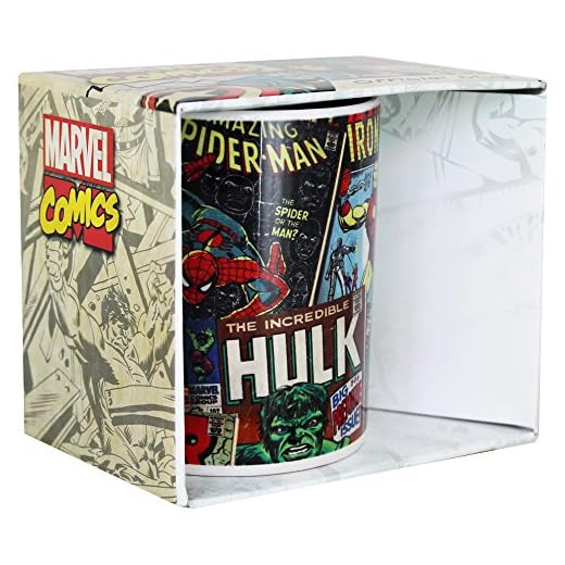 Marvel Comics Tazas de café de cerámica multicolor (1 paquete)