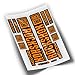 PEGATINEA Decals Autocollants DE Fourche ROCKSHOX Recon 2019 WP273 Orange