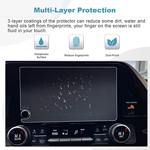 Image of CDEFG 2023 Highlander Screen Protector for 2023 Toyota Highlander 8 inch Touch Screen Protector Foils Highlander Multimedia Dashboard Navigation Display Screen Cover (2PCS for 8 inch)