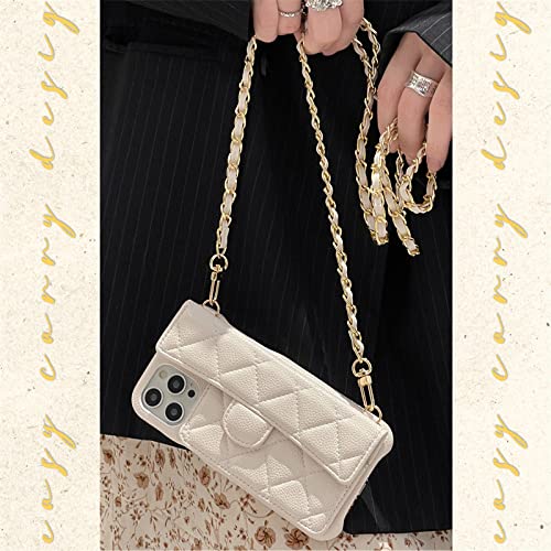 Housse de luxe en cuir géométrique pour iPhone 13 Pro Max avec collier - 4