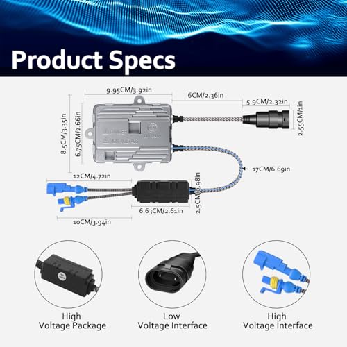 WinPower 35W HID Ballast AC Xenon Bulb Driver for Hid Conversion Kit H1 H3 H4 H7 H8 H9 H11 HIR2 HB3 HB4 H15 H13 etc., 2 Pieces - Image 4