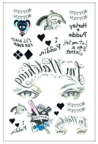 DaLin Temporary Tattoos for Costume Accessories and Parties 3 Large Sheets (HQ Collection)